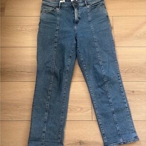 LOFT  High-Rise Straight Jeans in Blue